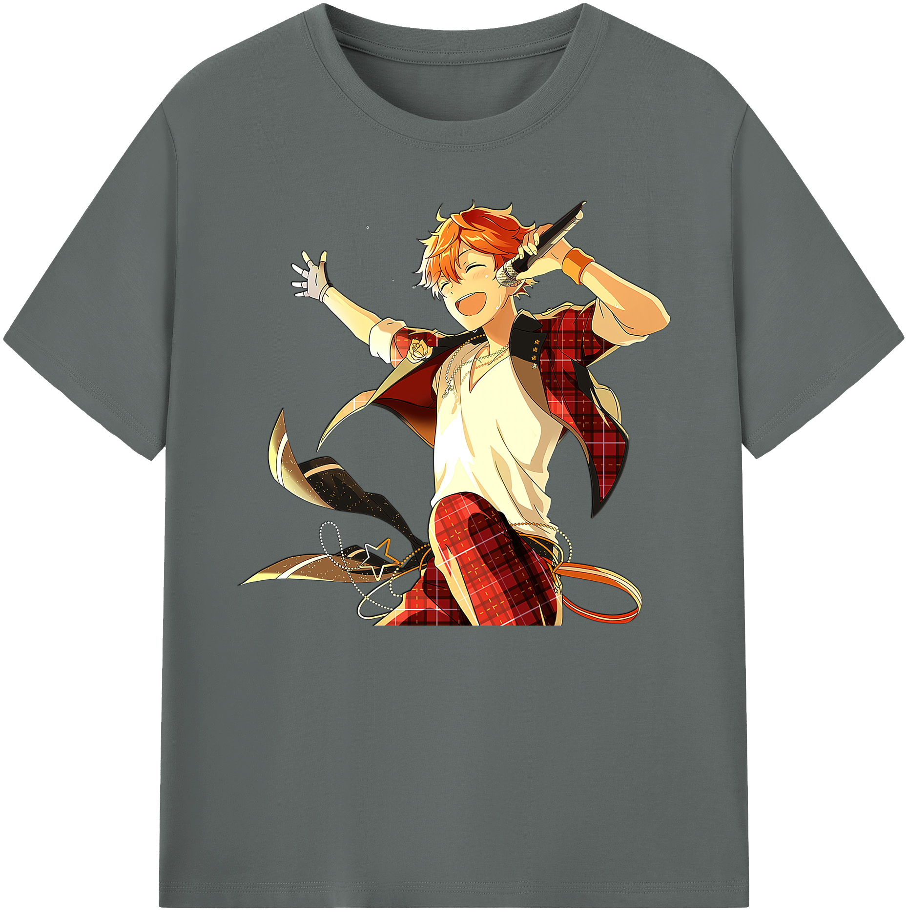 （画像用） あんさんぶるスターズ! Ensemble Stars 綿100％ メンズ半袖Tシャツ｜肌触りやわらか＆通気性